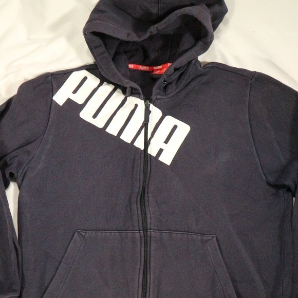 PUMA Oversize Logo Zip Up Hoodie Size MEDIUM Men - Picture 2 of 9